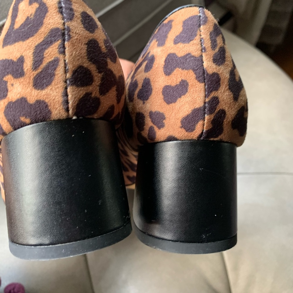 Franco Sarto Leopard Print Block Heel Pump - Picture 4 of 6